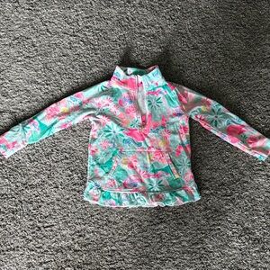 Floral Kids long sleeve jacket - Pink and Green